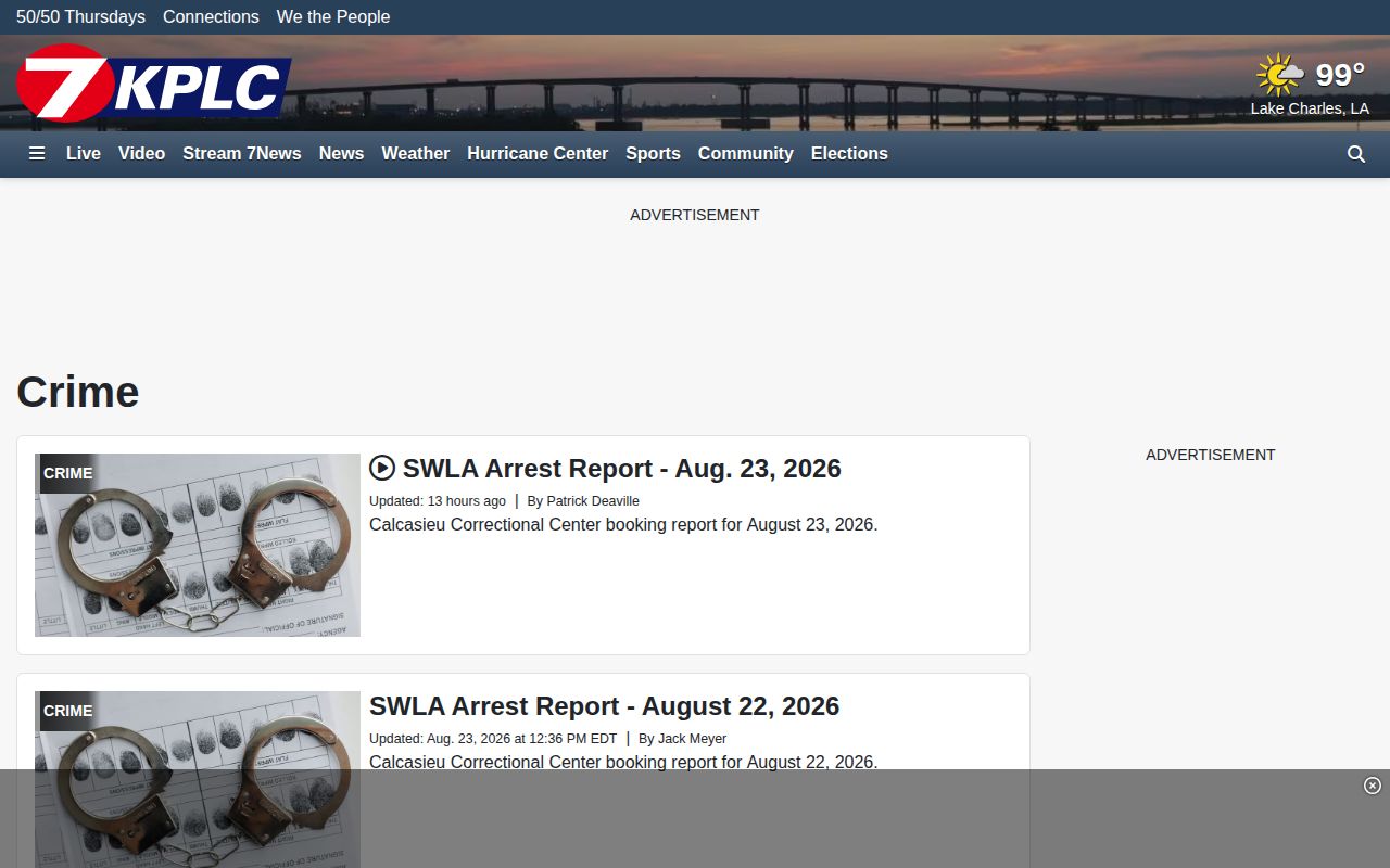 Oberlin and Allen Parish regional crime news records